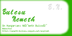 bulcsu nemeth business card